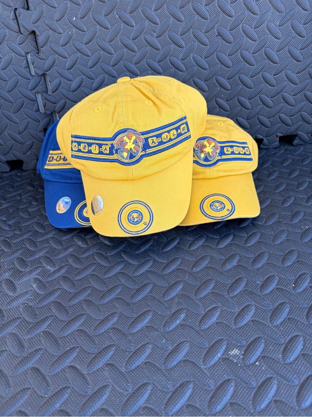 América  Aguilas Yellow Cotton Baseball Cap with Team Crest Unixes